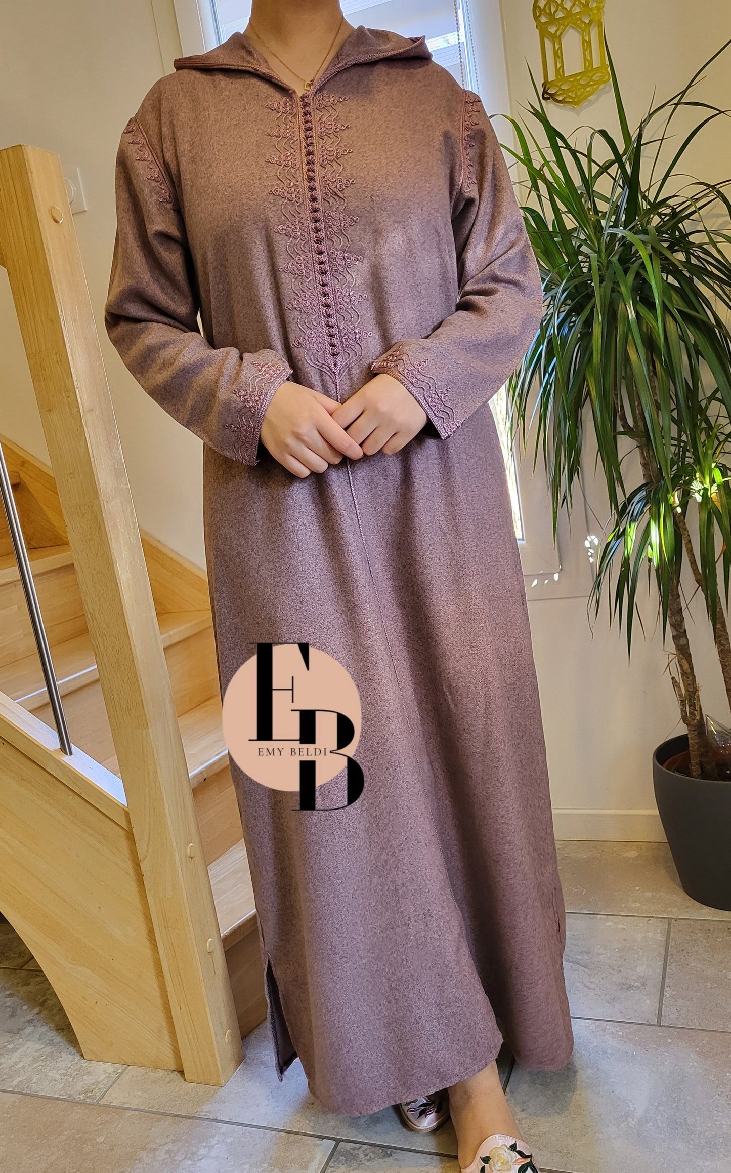 Djellaba Hiver - Rose balais