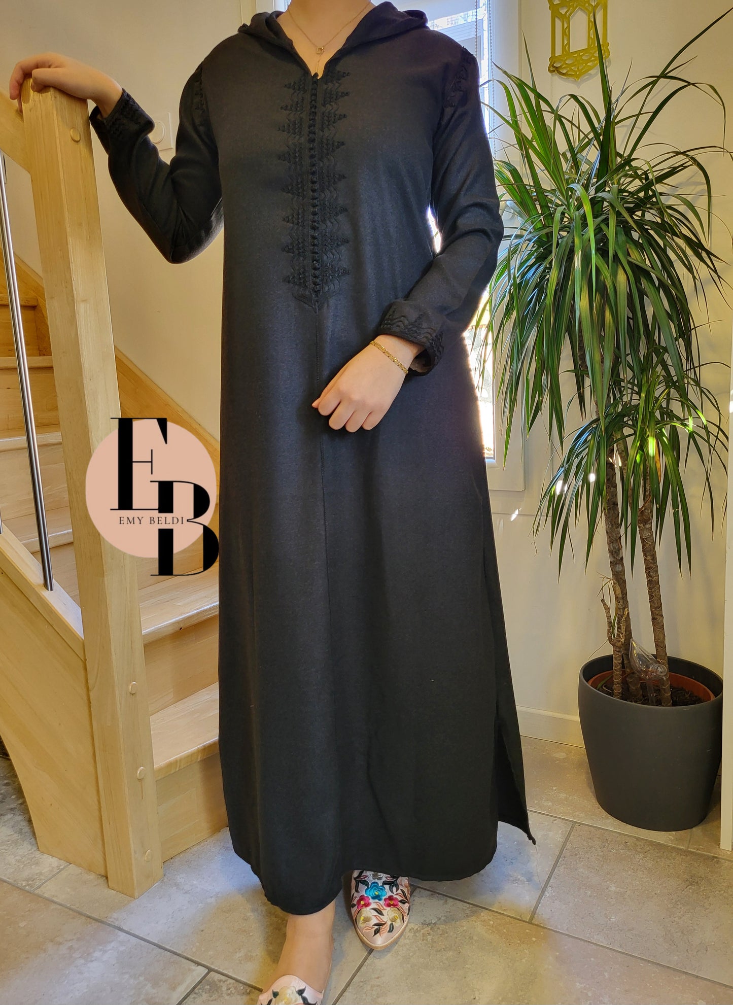 Djellaba Hiver - Noir