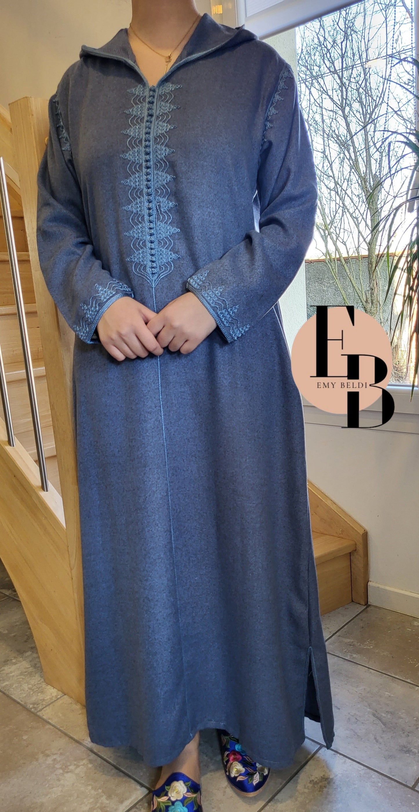 Djellaba Hiver - Bleu