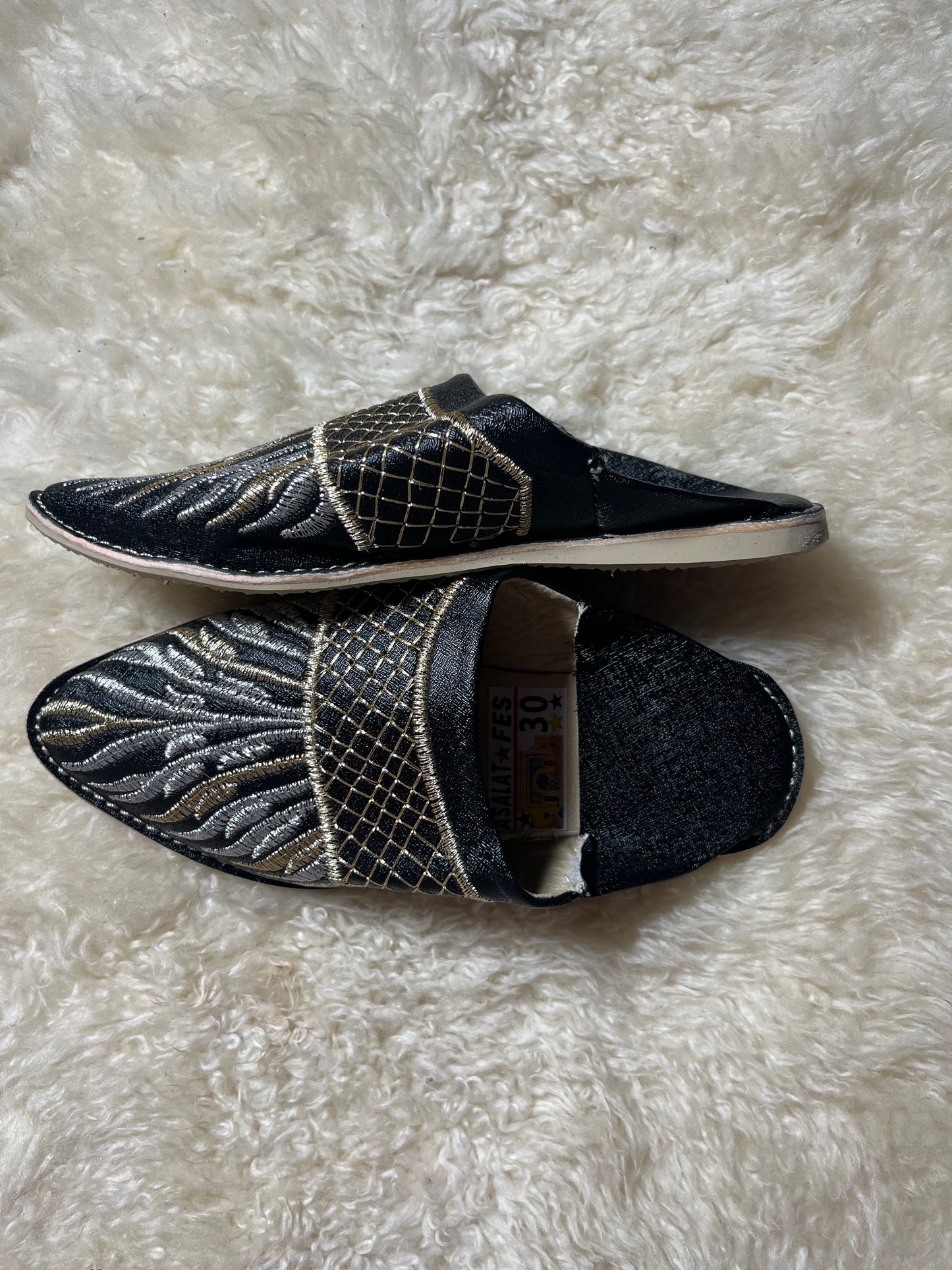 Babouches Fille - Belgha - Noir