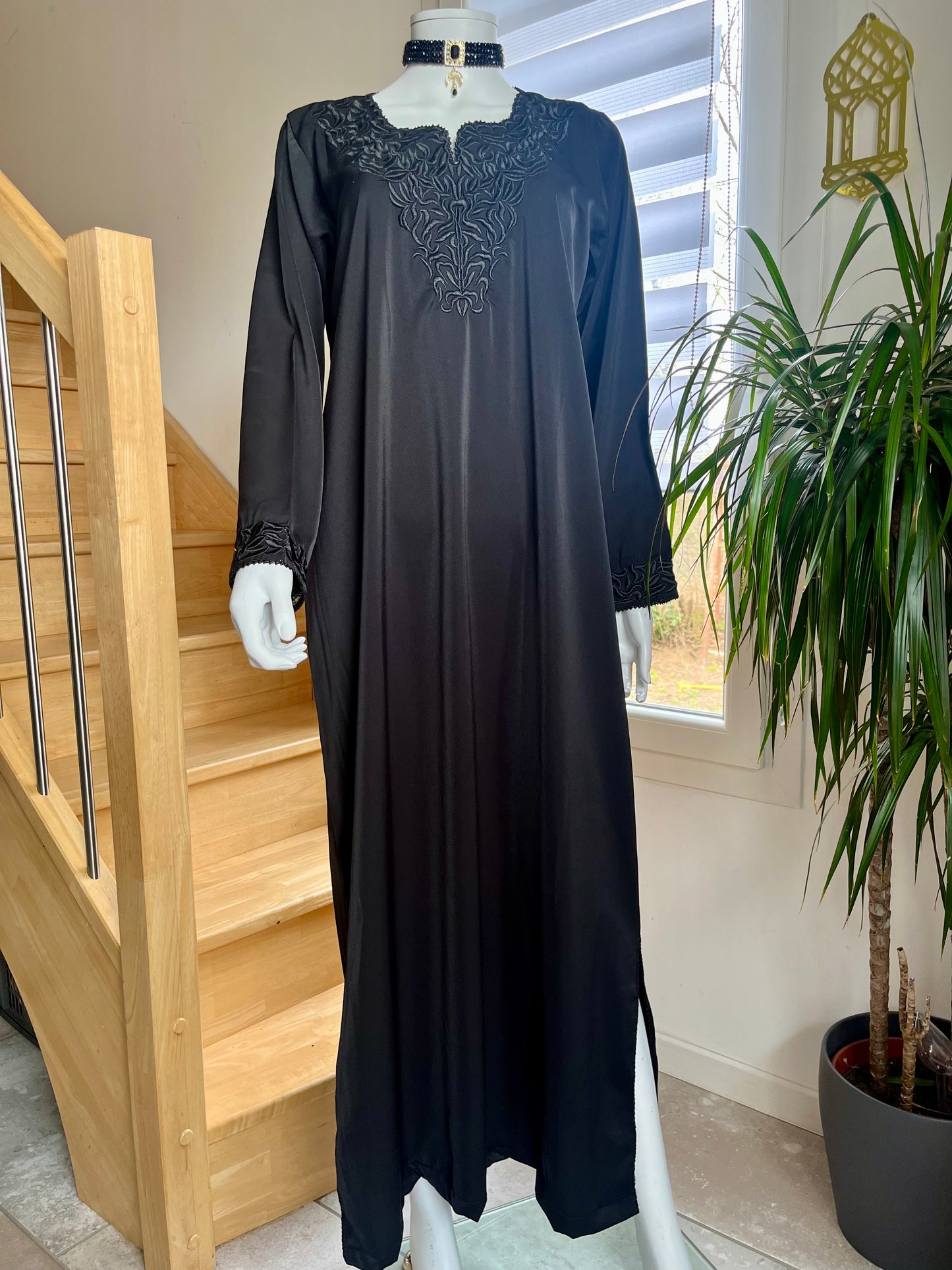 Djellaba Nour 2p - Bleu/Noir