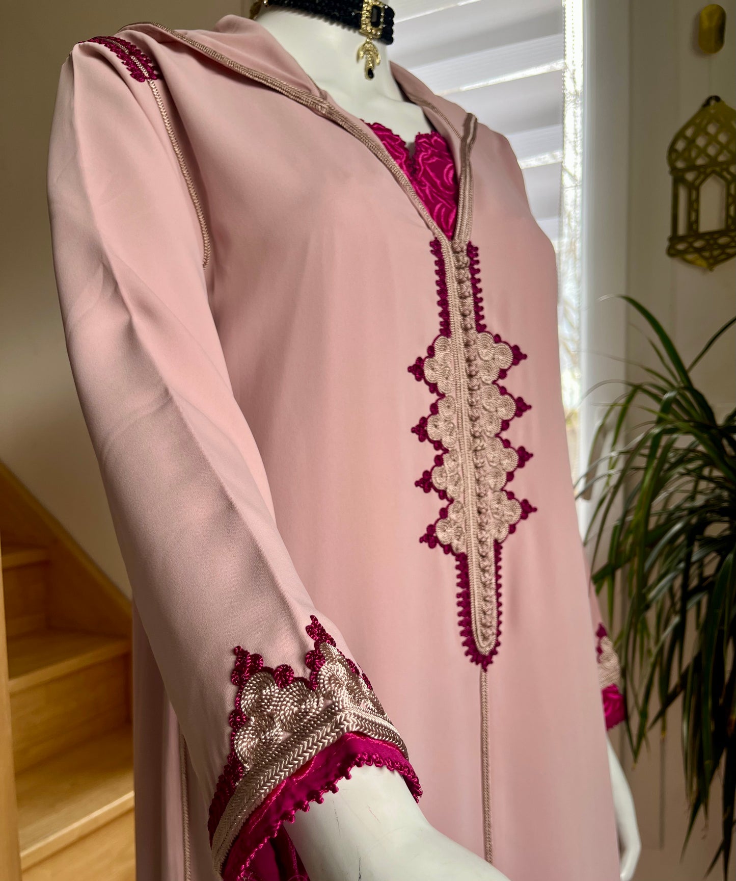 Djellaba Nour 2p - Rose dragée/Magenta