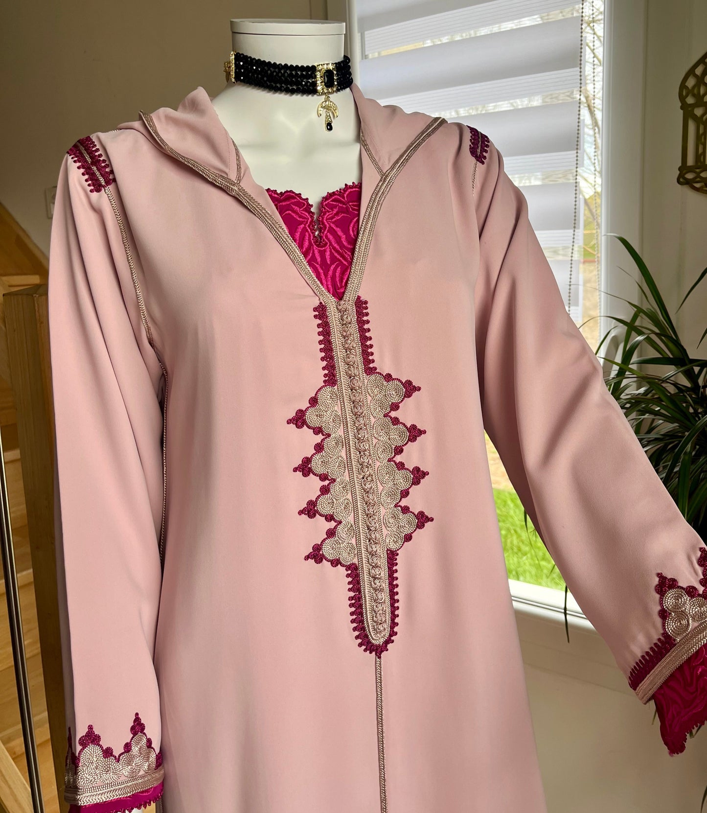 Djellaba Nour 2p - Rose dragée/Magenta