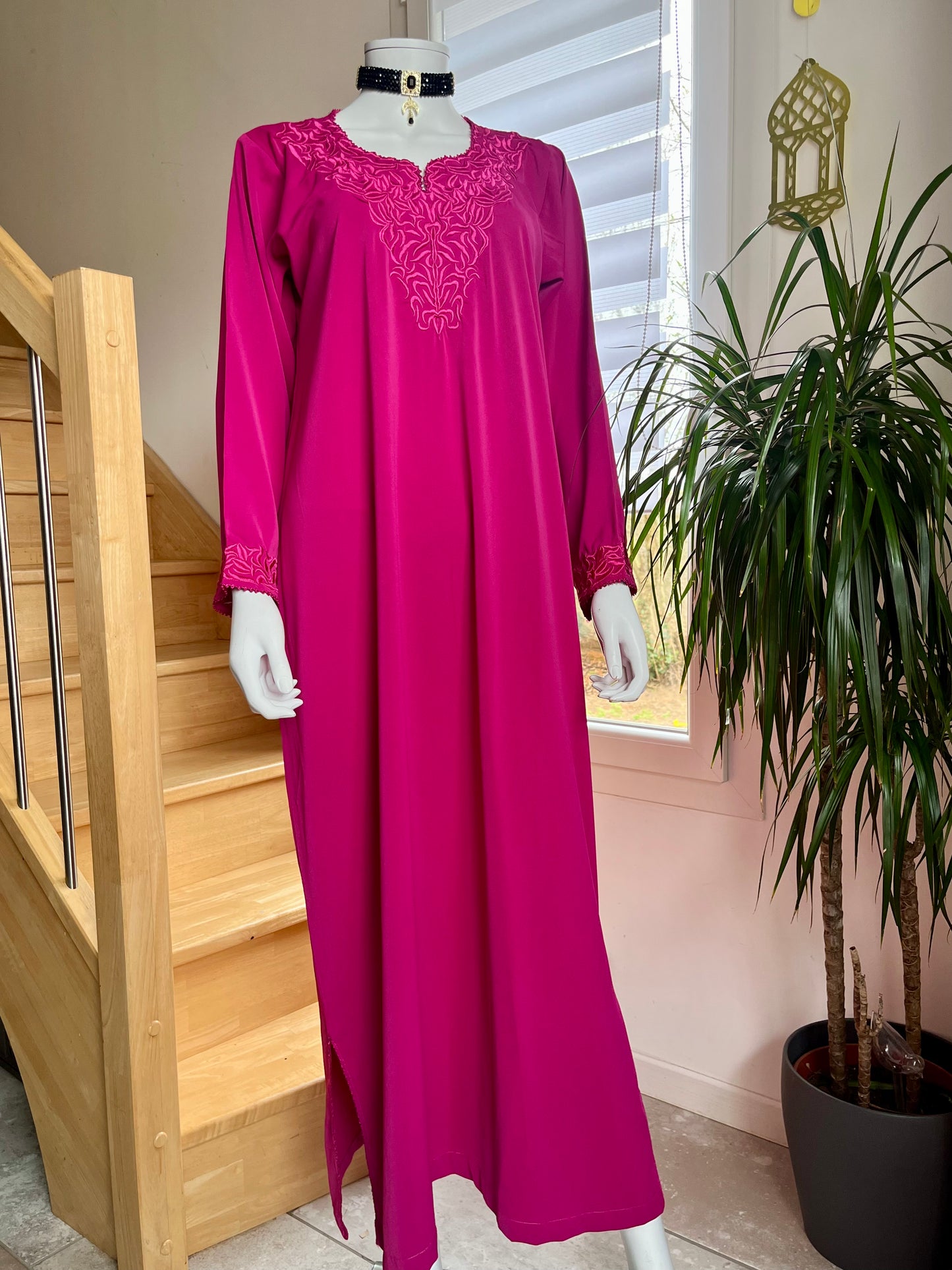 Djellaba Nour 2p - Rose dragée/Magenta