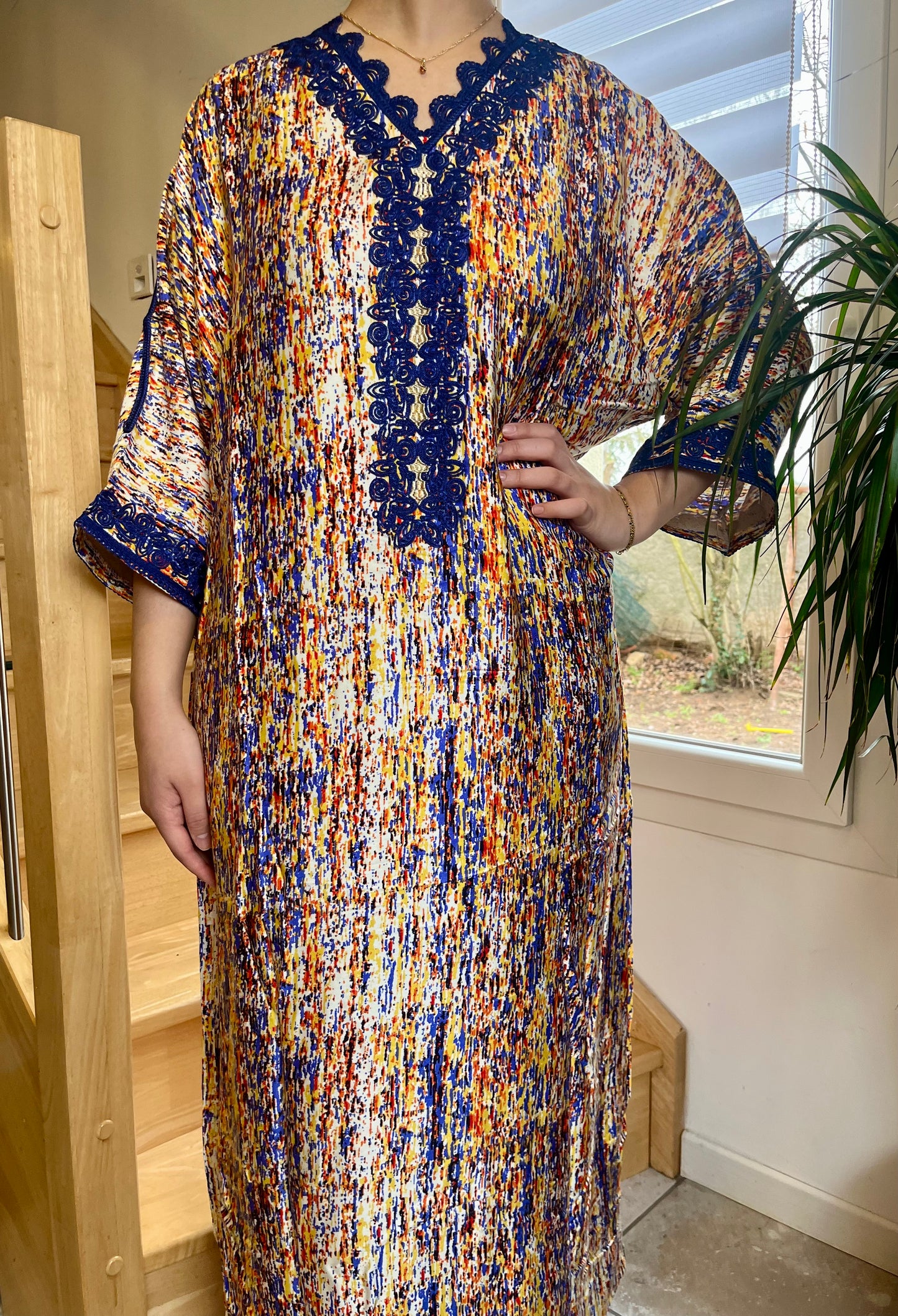 Gandoura Abstract - Bleu marine