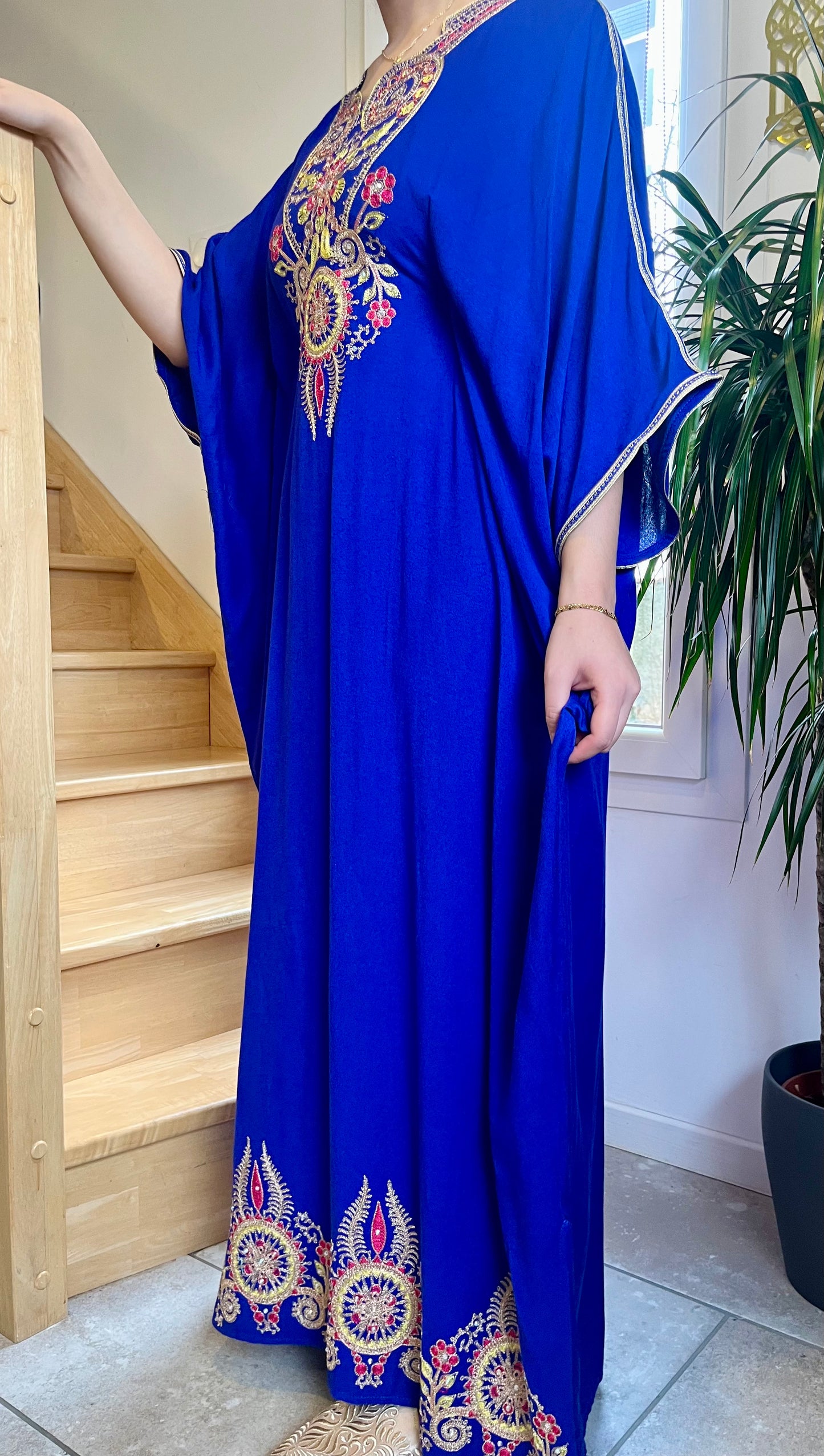 Gandoura Butterfly - Bleu Saphir