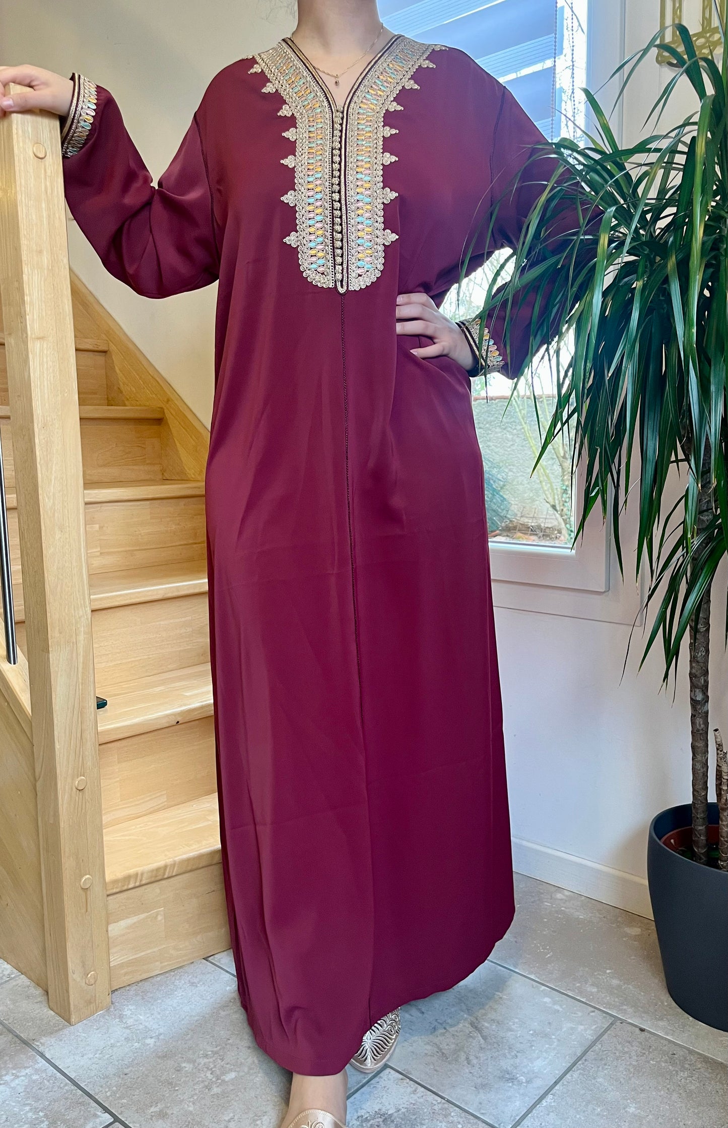 Caftan Nesma - Bordeaux