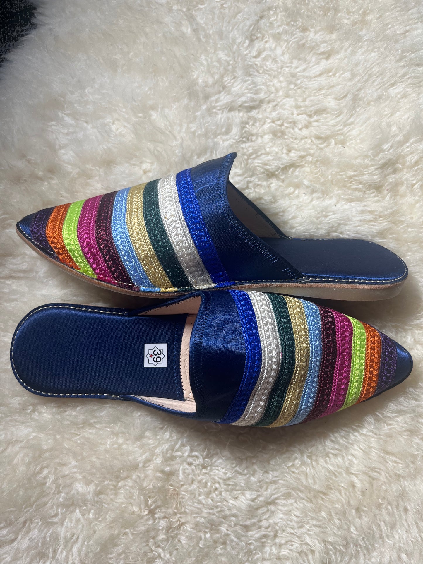 Babouches Femme - Cherbil - Bleu