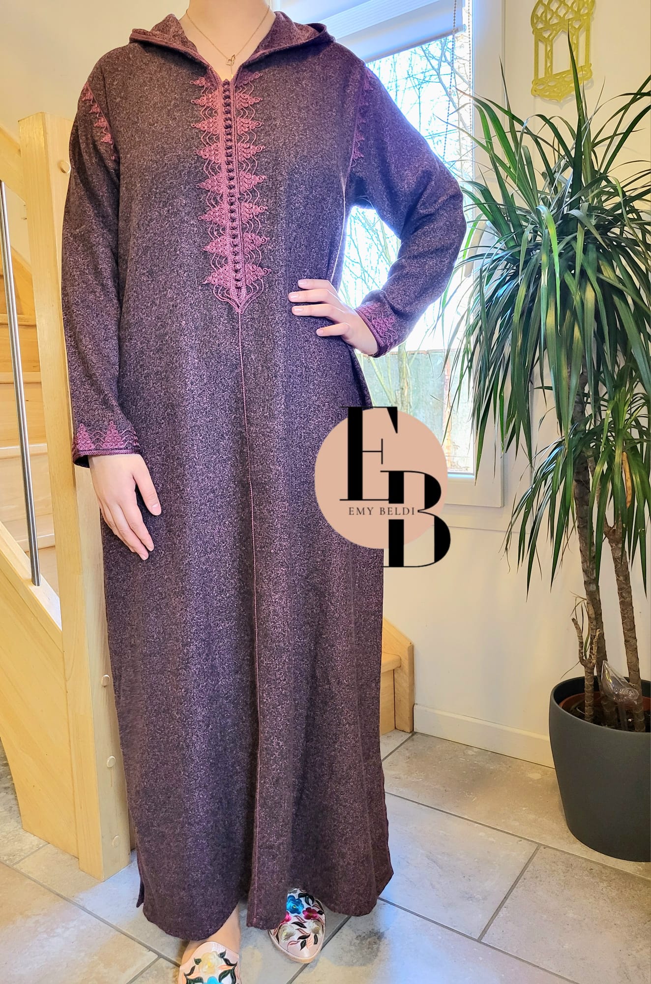 Djellaba Hiver - Violet