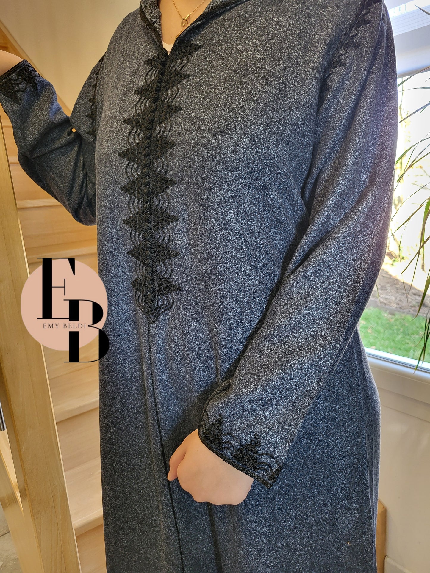 Djellaba Hiver - Gris ardoise