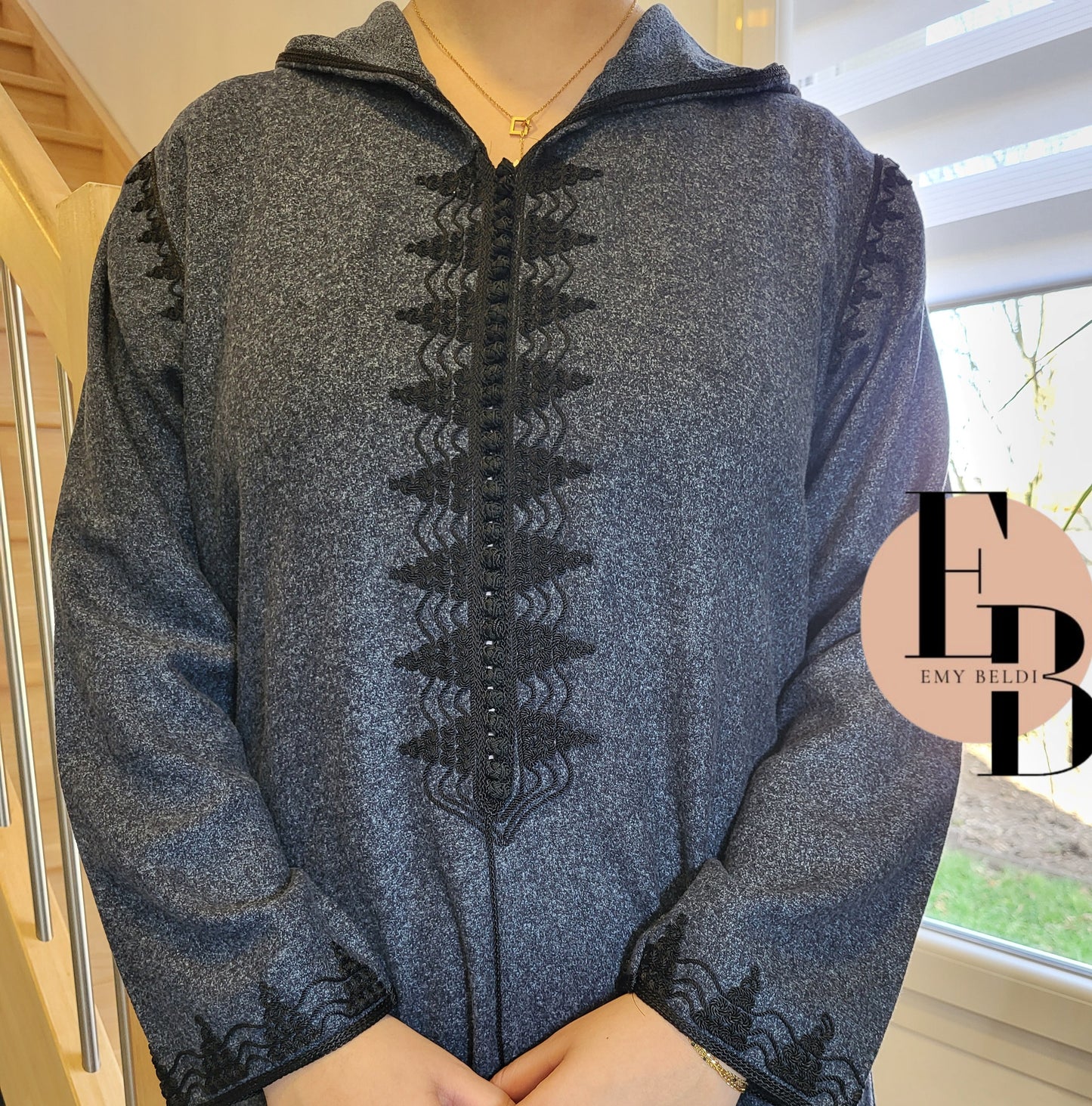 Djellaba Hiver - Gris ardoise