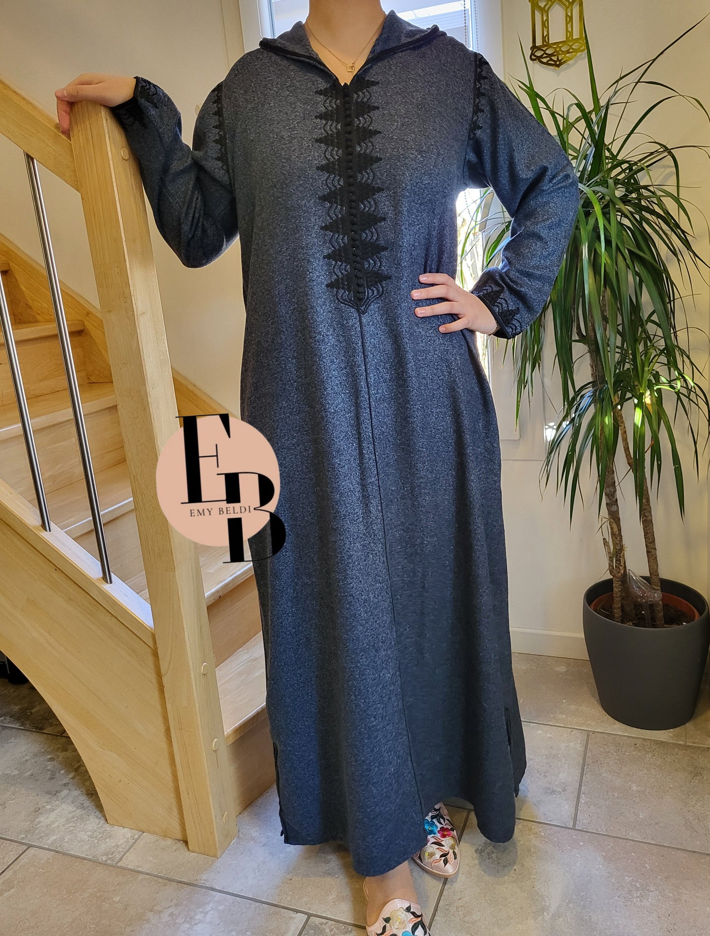 Djellaba Hiver - Gris ardoise