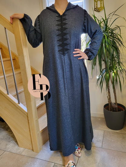 Djellaba Hiver - Gris ardoise