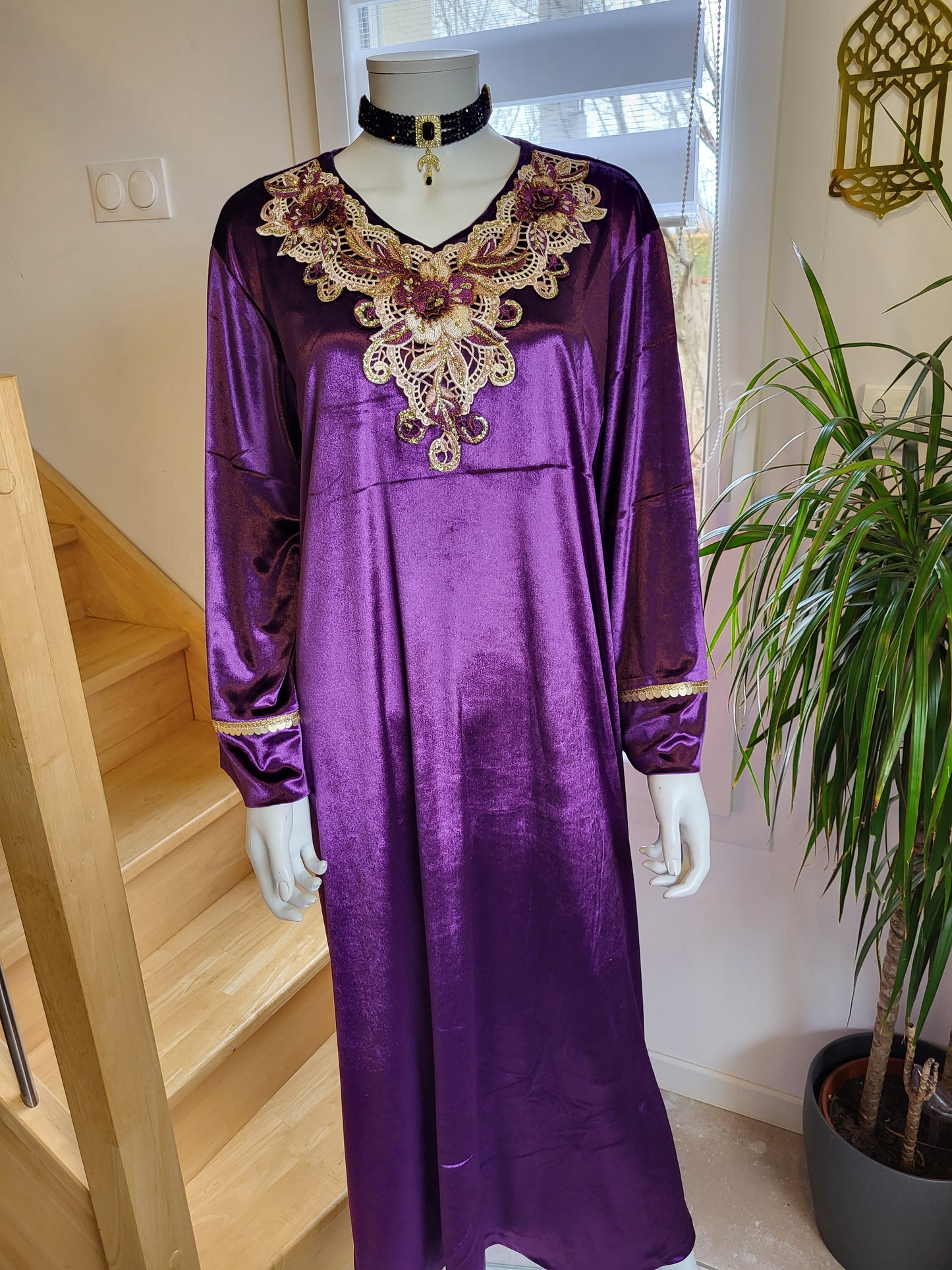 Gandoura Velours - Violet