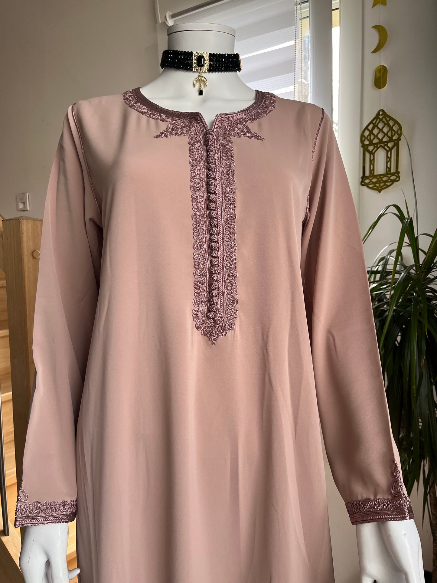 Djellaba Layal 2p - Turquoise/Rose balais