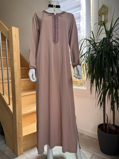 Djellaba Layal 2p - Turquoise/Rose balais