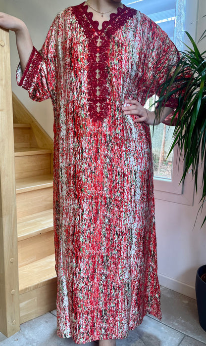 Gandoura Abstract - Rouge