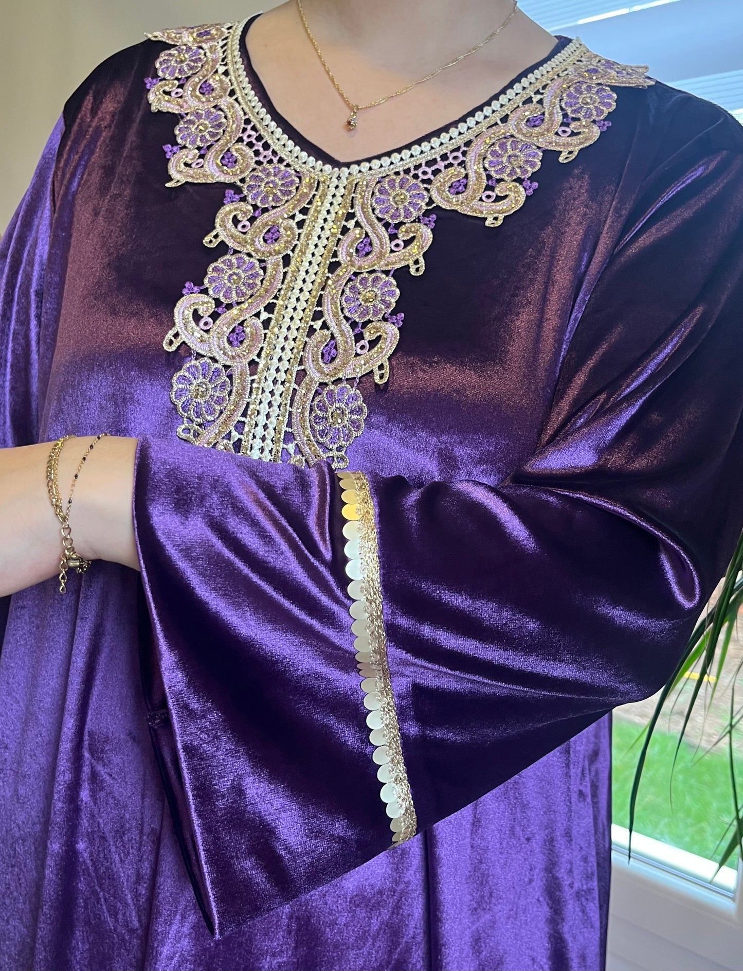 Gandoura Velours - Violet