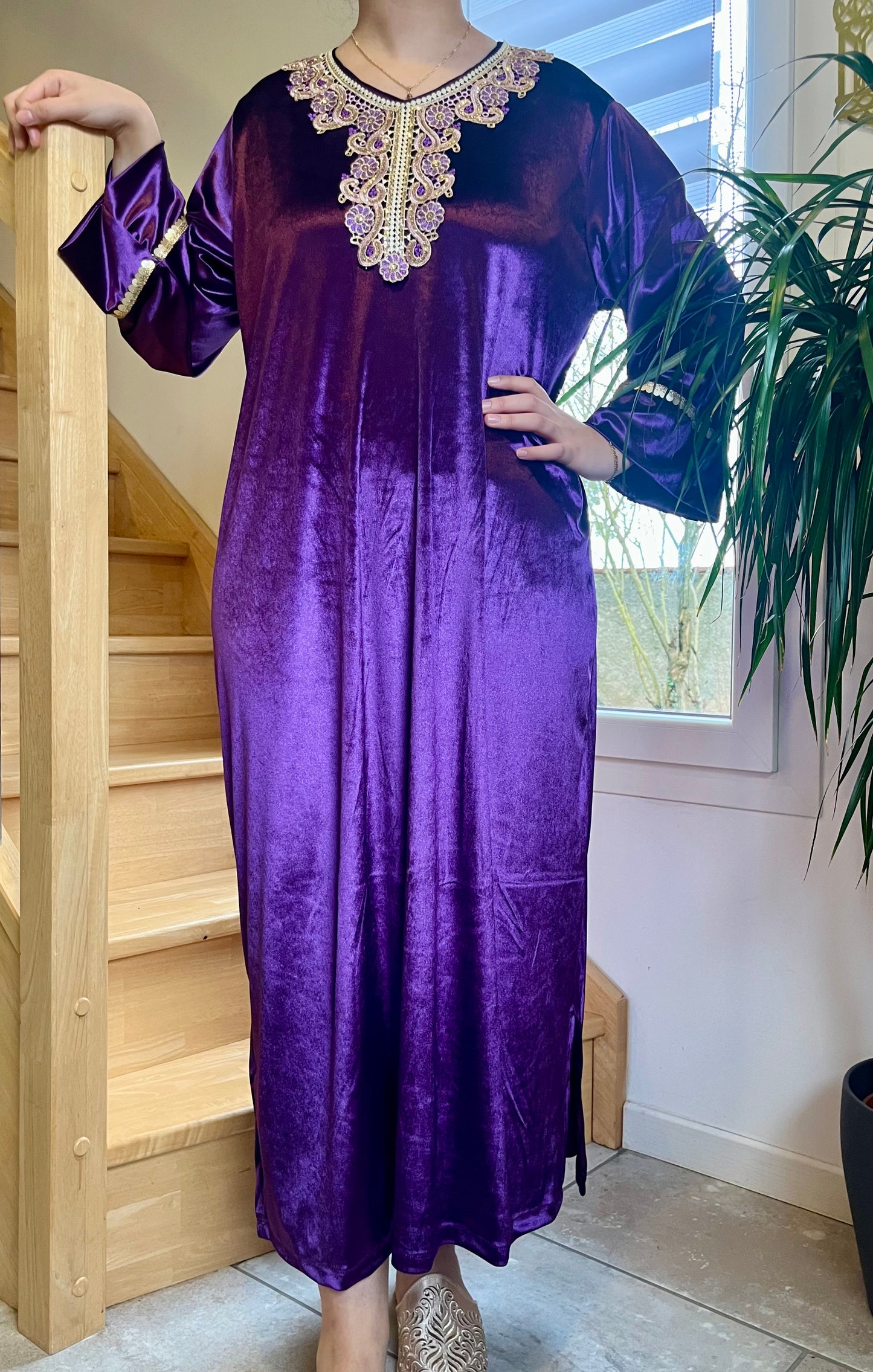 Gandoura Velours - Violet