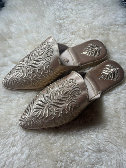 Babouches Femme - Cherbil - Champagne