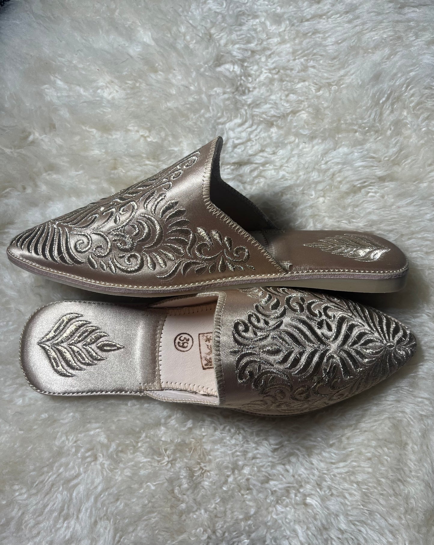 Babouches Femme - Cherbil - Champagne