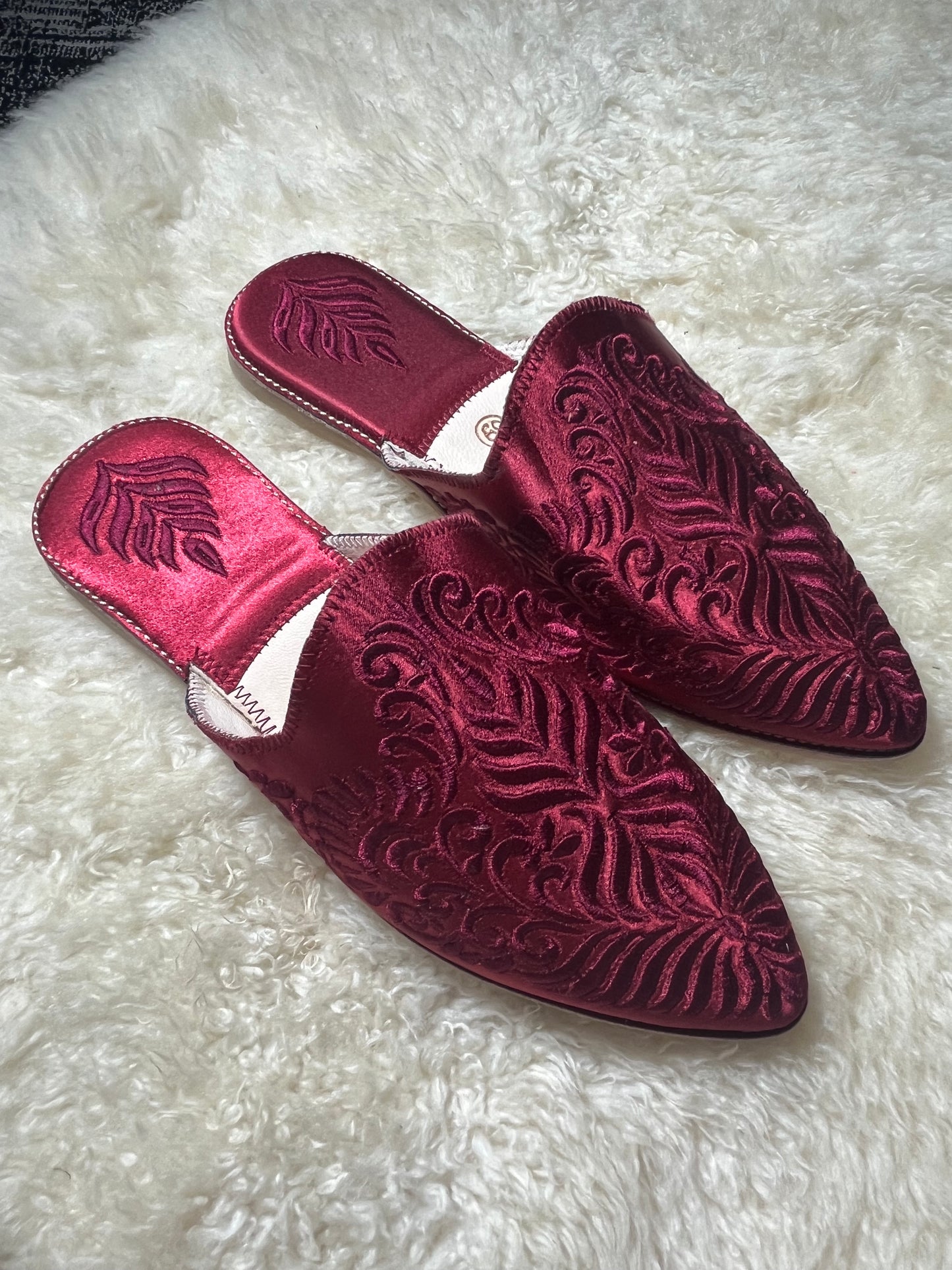 Babouches Femme - Cherbil -  Bordeaux