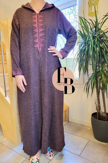 Djellaba Hiver - Violet